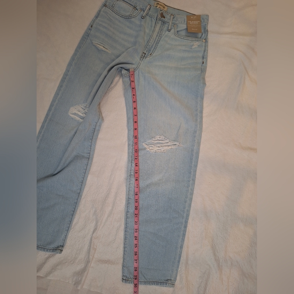 NWT MADEWELL Women's Light Blue Straight Leg Jeans - Picture 4 of 10